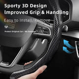 Carbon Fiber Snap-On Wheel Cover for Seat Ibiza Car Interior Accessory Hocasen