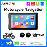 5 Monitor Wireless CarPlay for Universal Motorcycle Android Head Unit AKAMATE