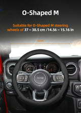 Breathable Leather Steering Cover for Jeep Wrangler JL Car Interior Accessory Hocasen