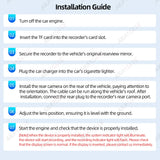11.26" 4CH 1080P Mirror Dash Cam Universal