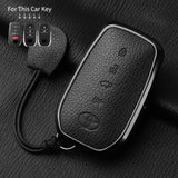 Leather 3 Button Car Key Case Cover for Toyota Sequoia Car Interior Accessory OEM