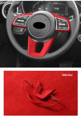 For Kia K3 Forte Cerato (2019-2021) Steering Wheel Cover + Gear Shift Boot Interior Tuning Accessory Set