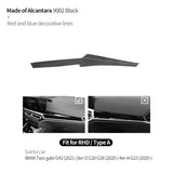 For BMW Two-gate G42 3er I3 G20 G28 4er I4 G23 Center Console Dashboard Trim Sticker Car Interior Accessories Made of Alcantara