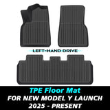 For Tesla New Model Y Launch 2025  Juniper 2025+ Floor Mat TPE Carpet Waterproof Weather-resistant Foot Pads Mats