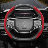 Suede Segmented Steering Wheel Cover for Lincoln MKZ
