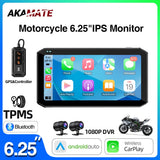 6.25" Motorcycle Monitor with BSD Blind Spot Alert Android Head Unit AKAMATE