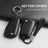 PU Leather Key Case Cover for VW Tiguan T-Cross Car Interior Accessory OEM