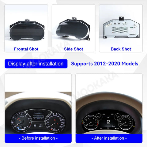 Digital LCD Instrument Cluster for Nissan Pathfinder 2012–2020 Android Head Unit Aotsr