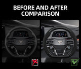 Cupra Suede Carbon Fiber Steering Wheel Cover Fit Car Interior Accessory Hocasen