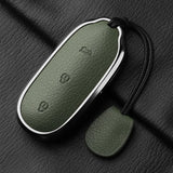 Metal and Leather Car Key Case Cover for Li Auto L7 L8 L9 Max Leading Ideal Li Auto 2023 2024