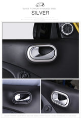 Door Handle Cover Stainless Steel for Smart Fortwo 453 Car Interior Accessory GMUNI
