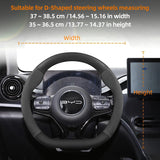 BYD Suede Matte Carbon Fiber Steering Wheel Cover