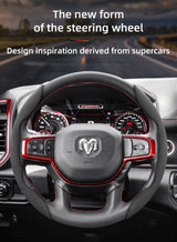 Anti-Slip Suede Steering Wheel Cover for Ram 1500 Car Interior Accessory Hocasen