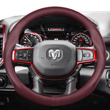 Breathable Leather Steering Wheel Cover for Ram Trucks