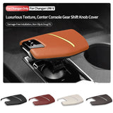 For Changan UNI-V (22-) & CS75 (24-) Original Leather Center Gear Shift Knob Cover Anti Scratch Car Interior Tuning Accessori
