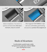 Audi 8V A3 S3 Sport Handbrake Button Knob Trim Sticker Made of Alcantara Car Premium Interior Tuning Accessory Car Interior A