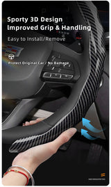 Carbon Fiber Wave Shell Cover for Dacia Models Car Interior Accessory Hocasen