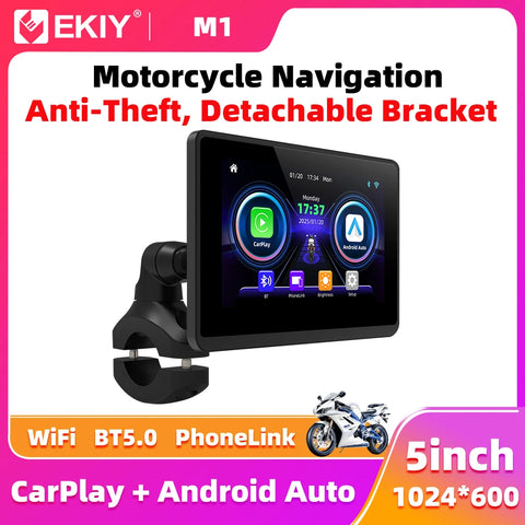 CarPlay GPS Screen HD Wireless for Universal Motorcycles CarPlay Adapter EKIY