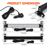 40 LED Strobe Warning Light 27 Modes Universal fit Car Interior Accessory MAGIC COLORM
