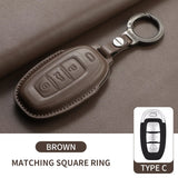 Leather Car Key Case Cover Shell Fob For Hongqi