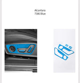 For Audi C8 A6 A7 S6 S7 (2019-2025) Made of Alcantara Seat Adjustment Buttons Panel Trim Sticker Car Interior Tuning Accessory