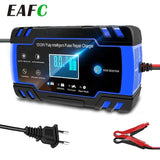 12-24V 6/8A Full Automatic Battery Charger Digital LCD Display Car Battery Chargers Power Puls Repair Chargers Wet Dry Lead A