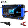 12-24V 6/8A Full Automatic Battery Charger Digital LCD Display Car Battery Chargers Power Puls Repair Chargers Wet Dry Lead Acid