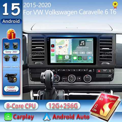 9-Inch QLED Android Head Unit for VW Caravelle 6 T6 2015–2020 Android Head Unit RSNAVI