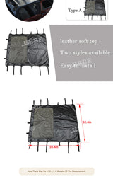Leather Soft Top Sunshade Cover for Jeep Wrangler JK 2-Door