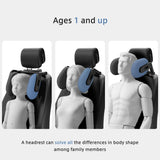 6-Way Adjustable Thickened Memory Foam Car Headrest Neck Pillow, Travel Car Sleeping,Suitable for Kids and Adults Car Interio