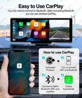 10inch Dashcam Wireless CarPlay Universal DVR