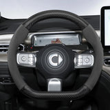 Suede Carbon Fiber Wheel Cover for Smart Fortwo Car Interior Accessory Hocasen