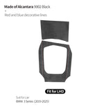 Center Console Panel Trim Frame Sticker for BMW 3er G20 G21 G28 Interior Custom Tuning Accessories Made of Alcantara