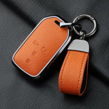Metal and Leather Car Key Case Cover for Honda CRV and Civic Models