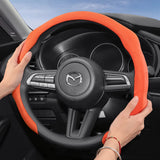 Snap-On Suede Steering Wheel Cover for Mazda Cars Car Interior Accessory Hocasen
