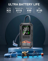Minus Two 8000A All-in-One Jump Starter | 200PSI Ultra-Fast Tire Inflator | Portable 12V Battery Booster with Digital Display