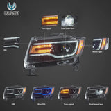 Vland Head lights W/ Anim. for Jeep Grand Cherokee 2011 Headlight Assembly Vland