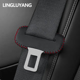 Leather Seat Belt Buckle Cover Universal Protector Car Interior Accessory LINGLUYANG