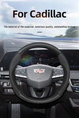 Matte Carbon Fiber Steering Wheel Cover for Cadillac Car Interior Accessory Hocasen