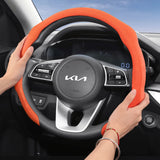 Kia Suede Snap-On Steering Wheel Cover Non-Slip Car Interior Accessory Hocasen