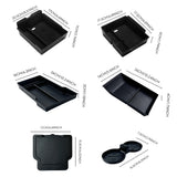 Armrest Upper and Lower Flocking Storage Box Watercup Holder Camera Cover Armrest Box Storage TEKSY
