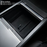 Console Armrest Storage Box Interior Organizer ABS Rubber Pad or Flocking Armrest Box Storage TEKSY