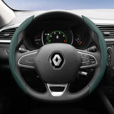 Renault Non-Slip D-Shaped Leather Steering Cover