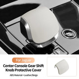 Original Leather Center Gear Shift Knob Cover For Jaguar Lever Shifter Boot Anti Scratch Car Performance Interior Accessories