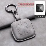Leather Car Key Case For ZEEKR 001 009 7X - Sheep Suede Protector & Holder