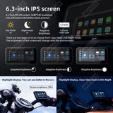 6.3 Inch Waterproof Motorcycle GPS with CarPlay Auto