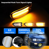 Front Bumper Sequential Switchback Lights for 1999-2001 Subaru Impreza LED Ambient Light iJDM