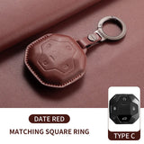 Leather Car Key Case Cover Shell For Chery Jetour Genesis X90 X70 X95 Traveller T2 Dashing X-1 Plus DTC IDM Protection Keychain