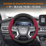 Carbon Suede Steering Wheel Cover for Mitsubishi