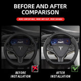 Steering Wheel Cover Matte Carbon for Tesla Model 3 Car Interior Accessory Hocasen